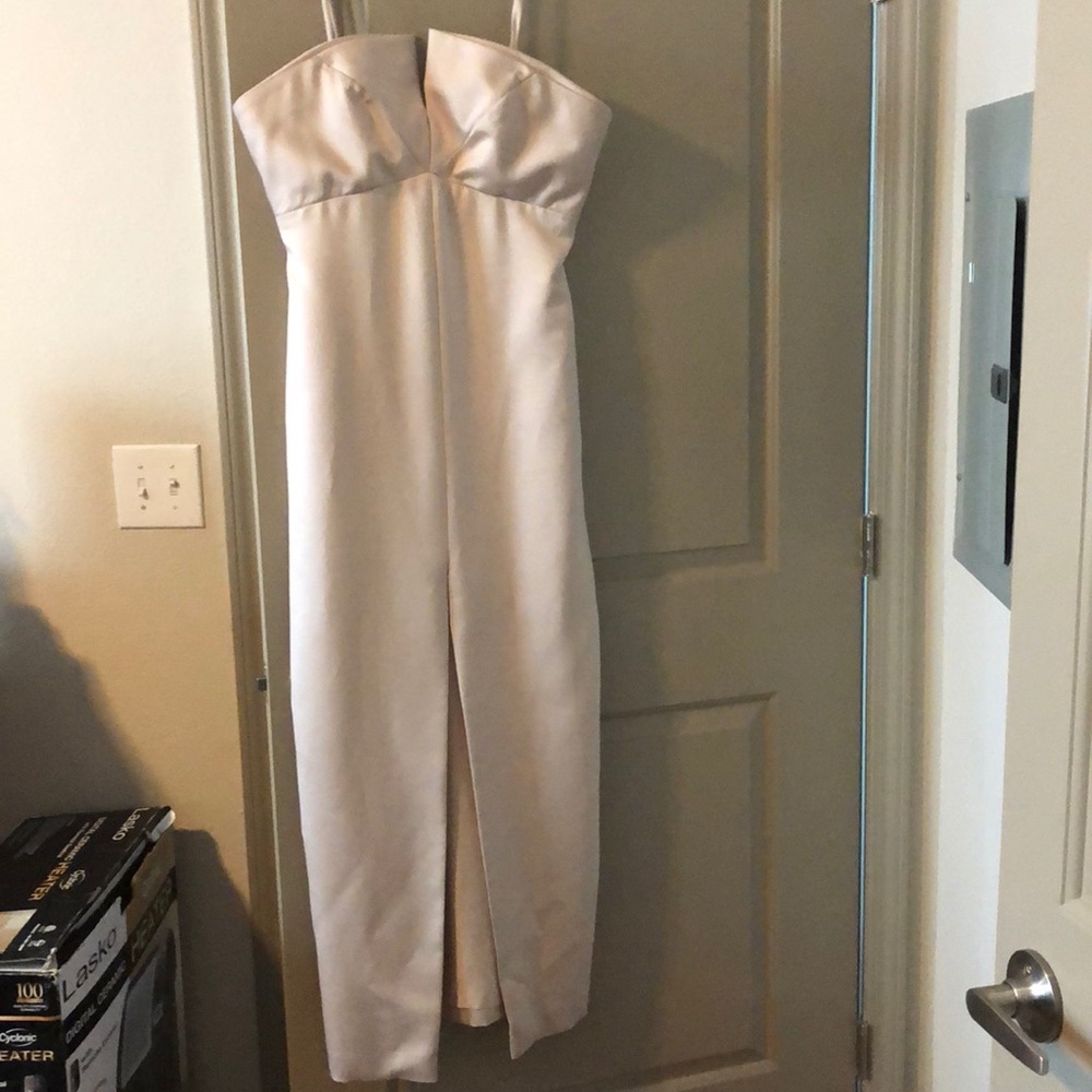 Champagne long straight gown